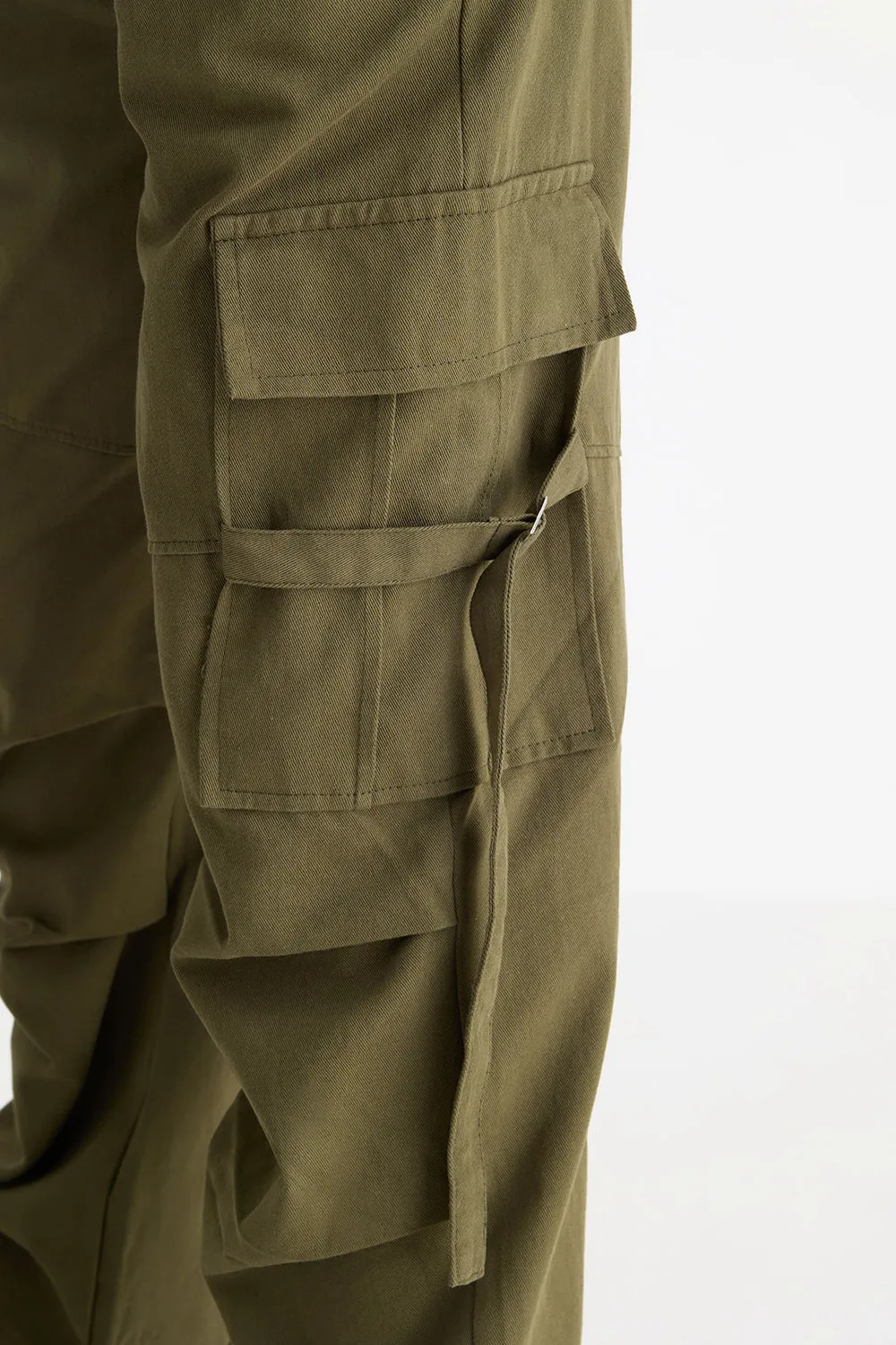 2-Tone Olive Green Flap Cargo