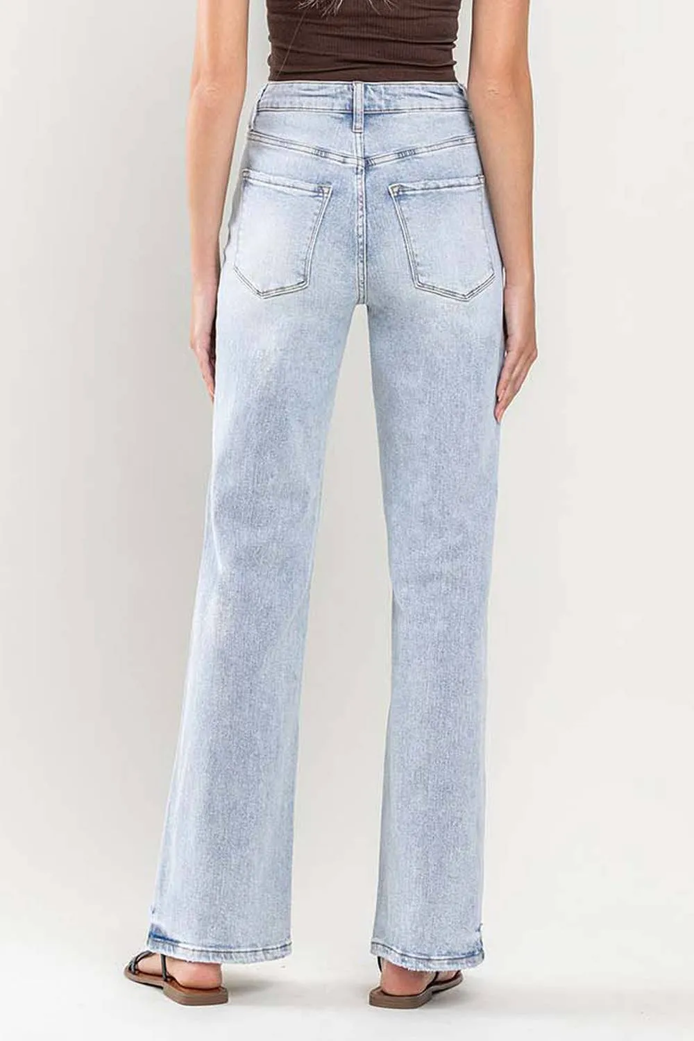 90'S VINTAGE SUPER HIGH RISE FLARE JEANS