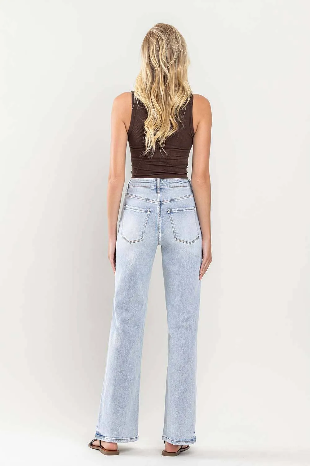 90'S VINTAGE SUPER HIGH RISE FLARE JEANS