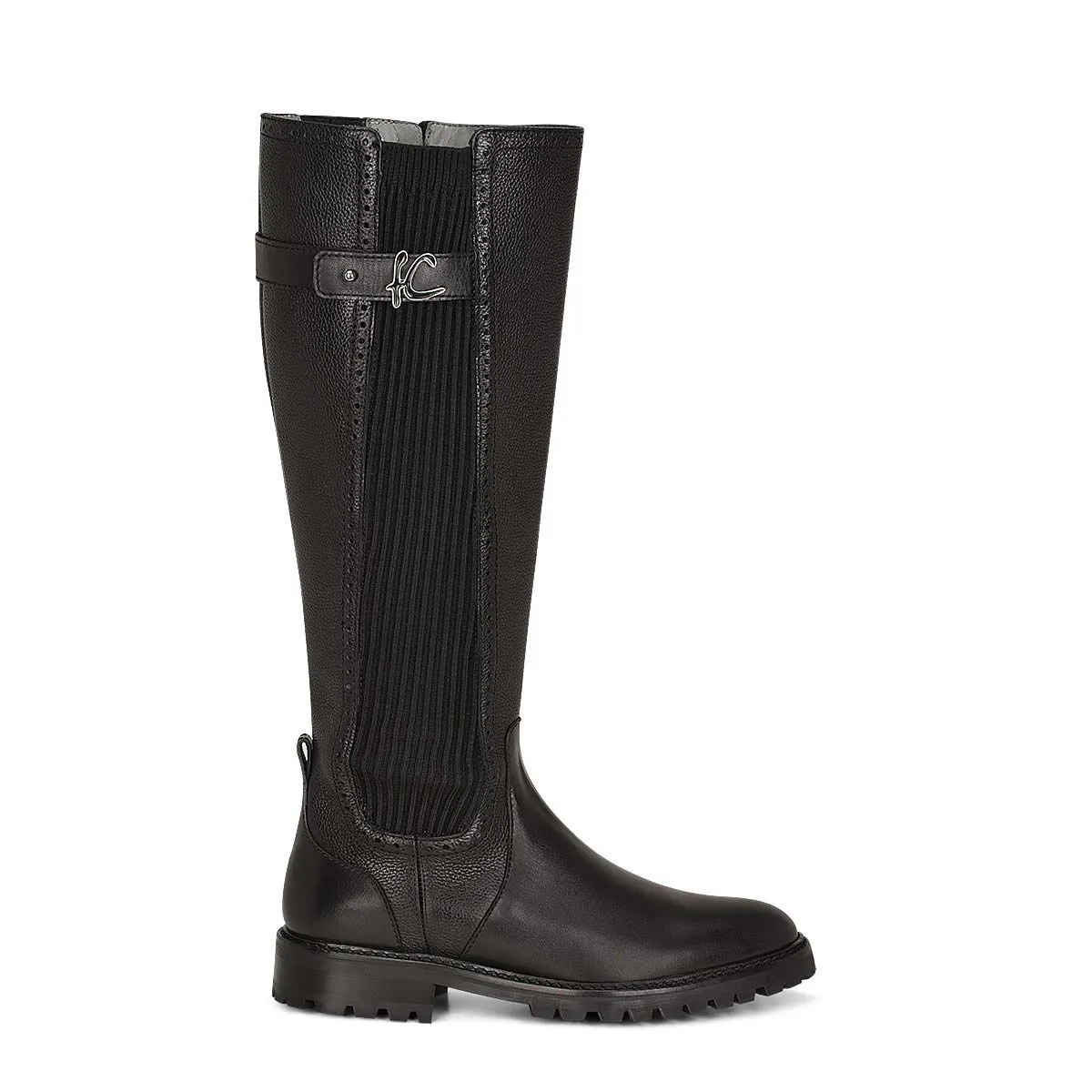 94TTSRS - Franco Cuadra black casual Chelsea riding boots for women