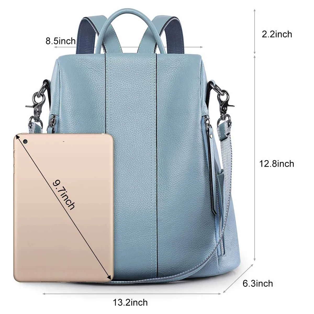 Anti-theft Soft Leather Women Backpack