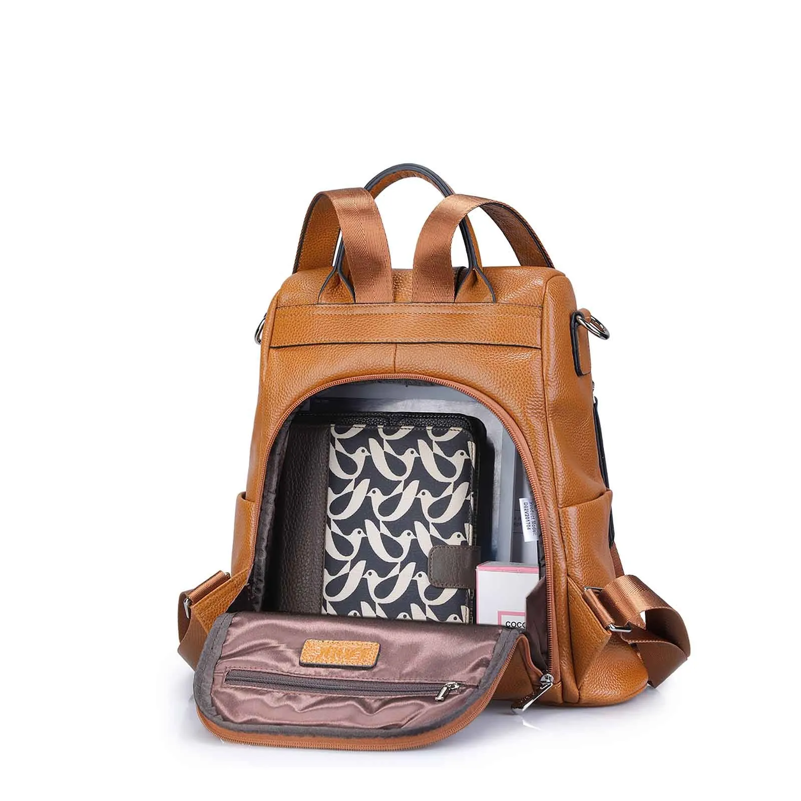 Anti-theft Soft Leather Women Backpack