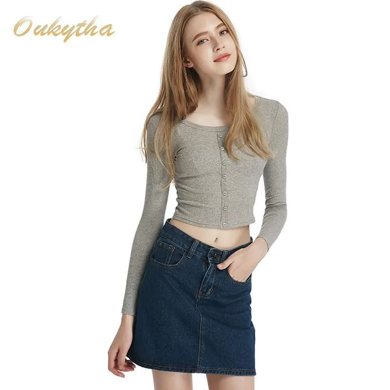 Autumn Cotton T-Shirts & Tops Women Oukytha H15363