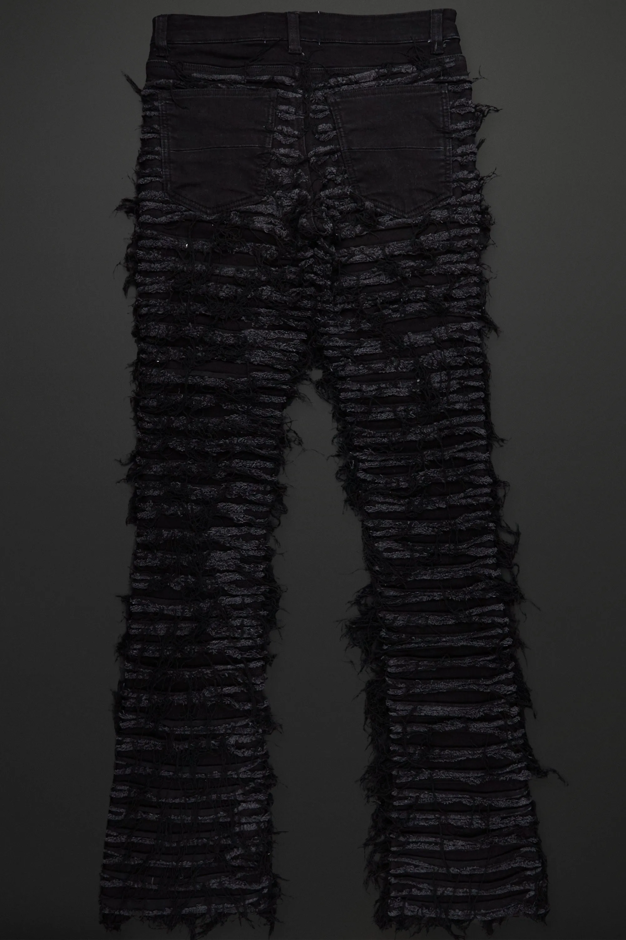 Baelor Jet Black Stacked Flare Jean