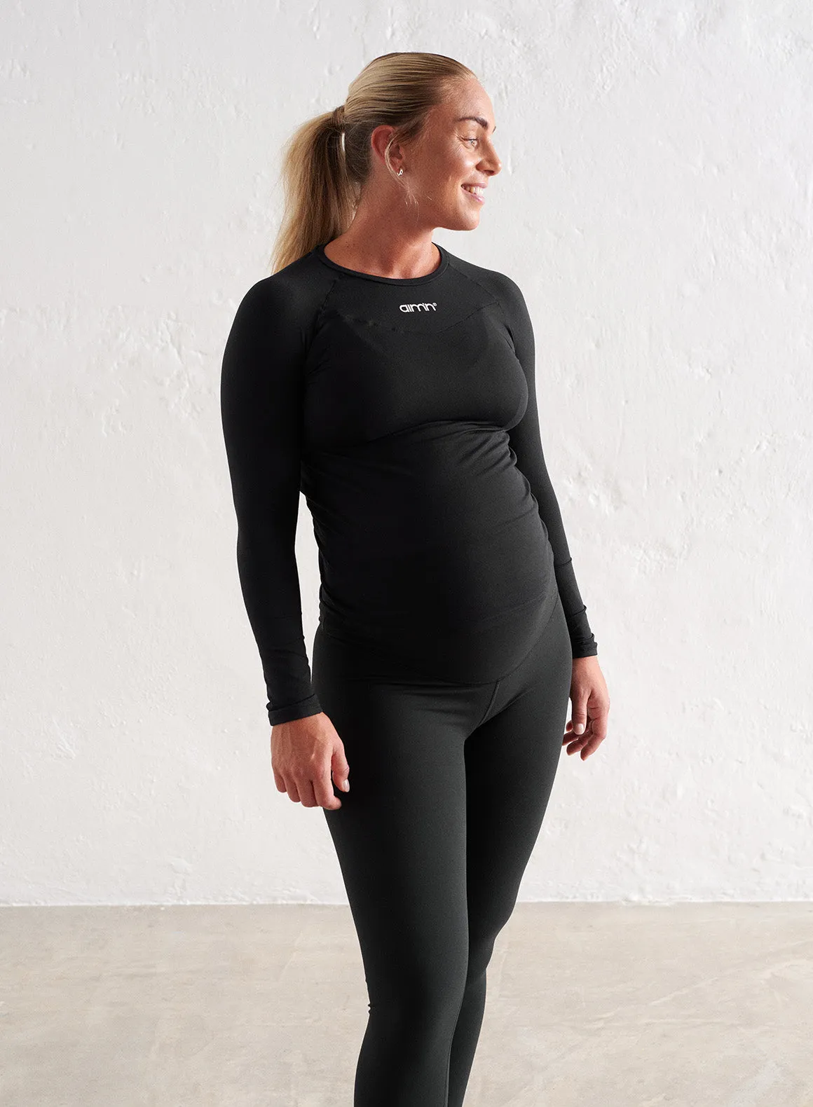 Black Soft Basic Maternity Long Sleeve