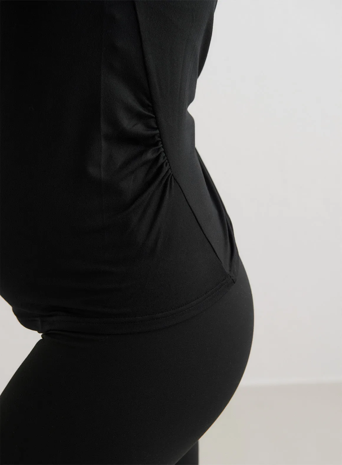 Black Soft Basic Maternity Long Sleeve