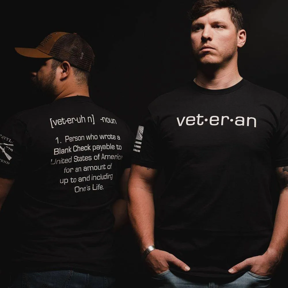 Blank Check Veteran T-Shirt - Black