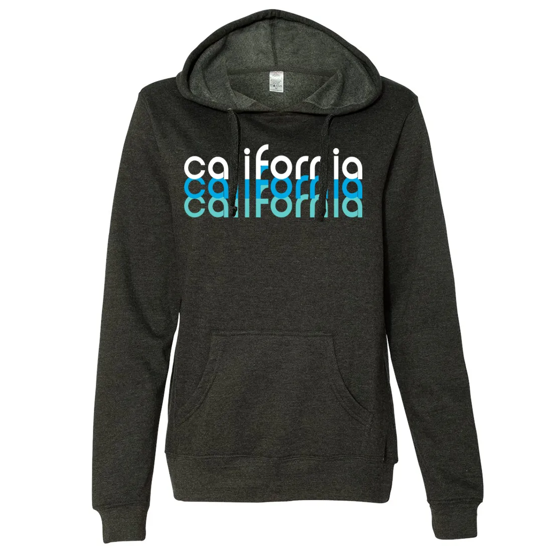 California Cool Stacked Ladies Lightweight Fitted Hoodie