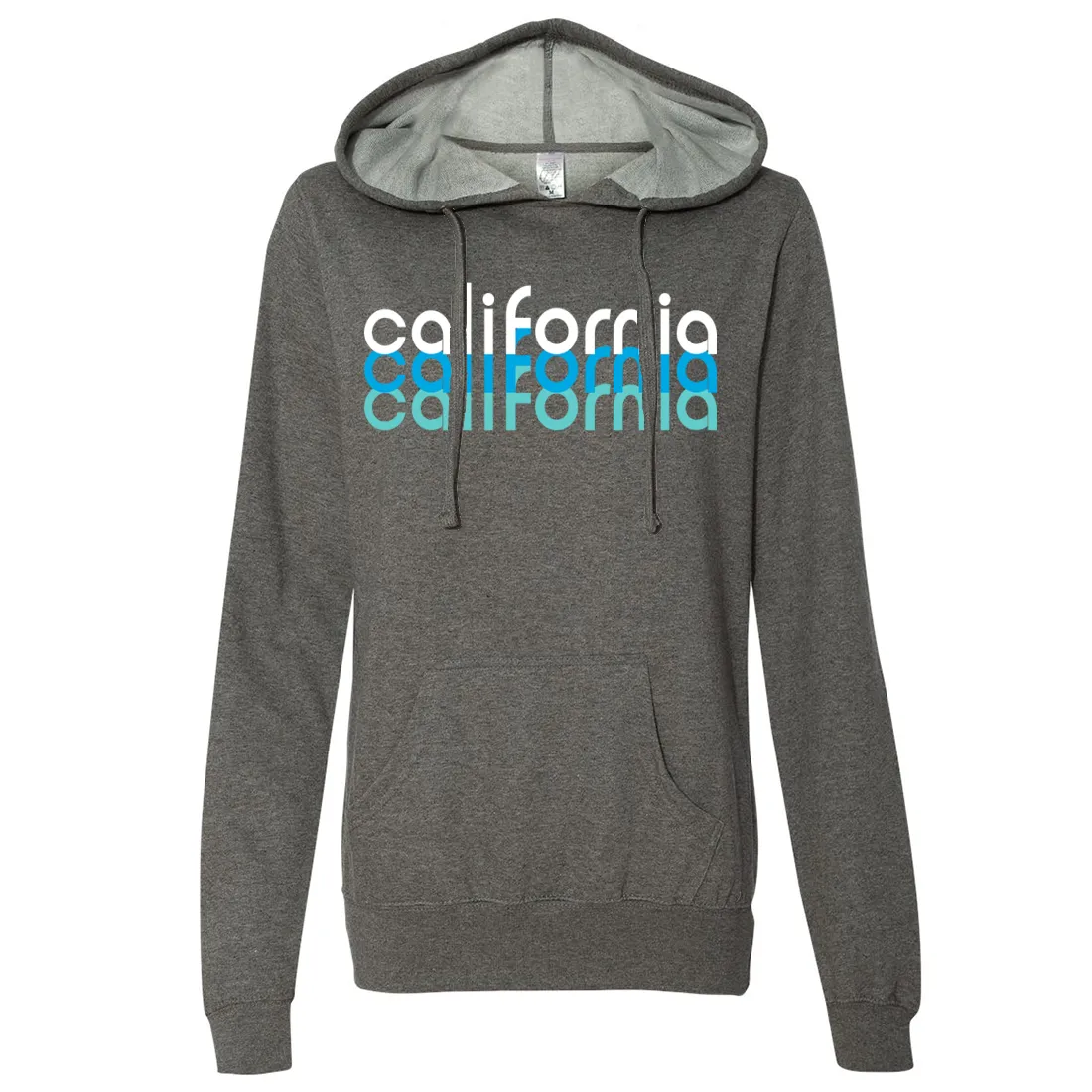 California Cool Stacked Ladies Lightweight Fitted Hoodie