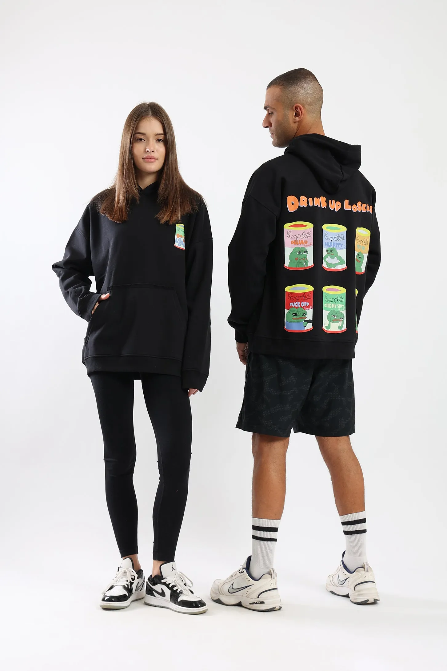 CAMPBELL MEME HOODIE - BLACK