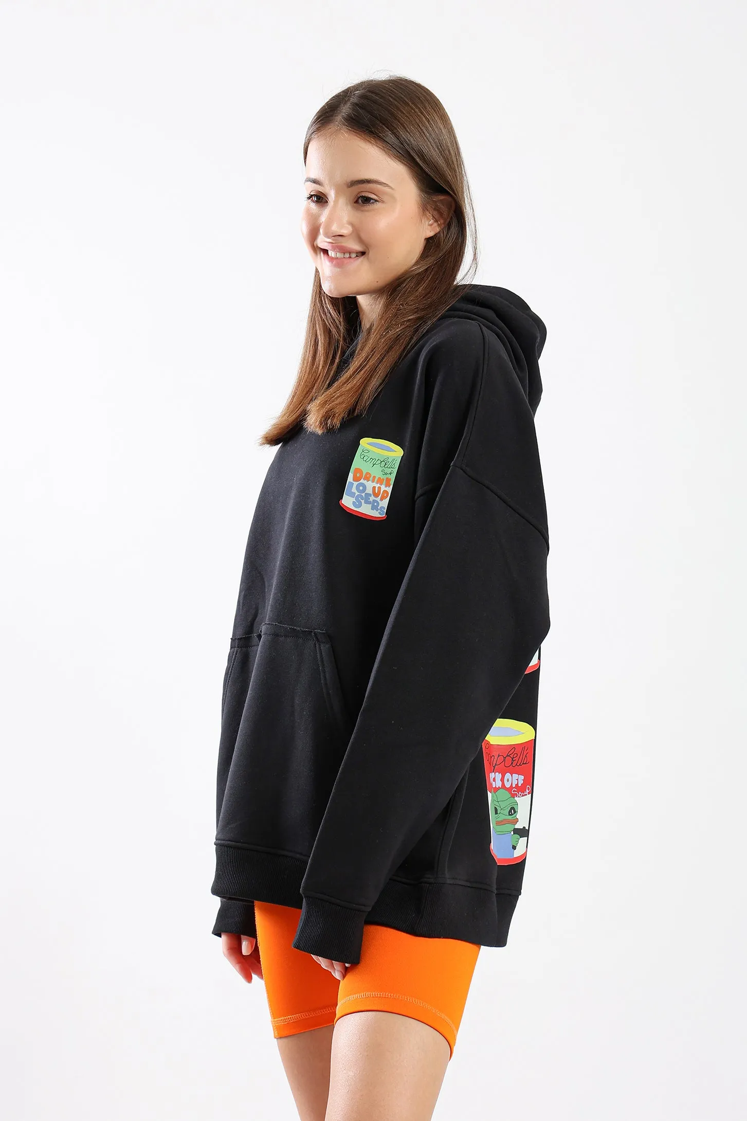 CAMPBELL MEME HOODIE - BLACK