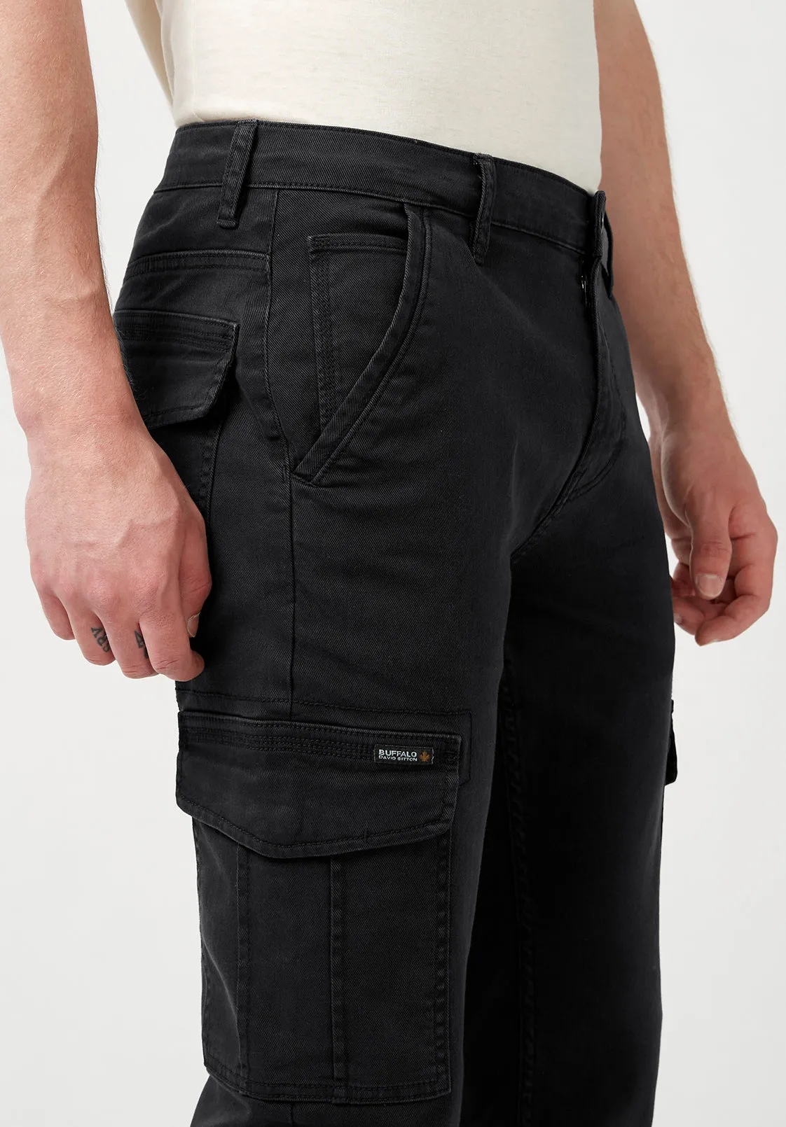 Cargo Joe Men's Straight Leg Pants in Black - BM22929