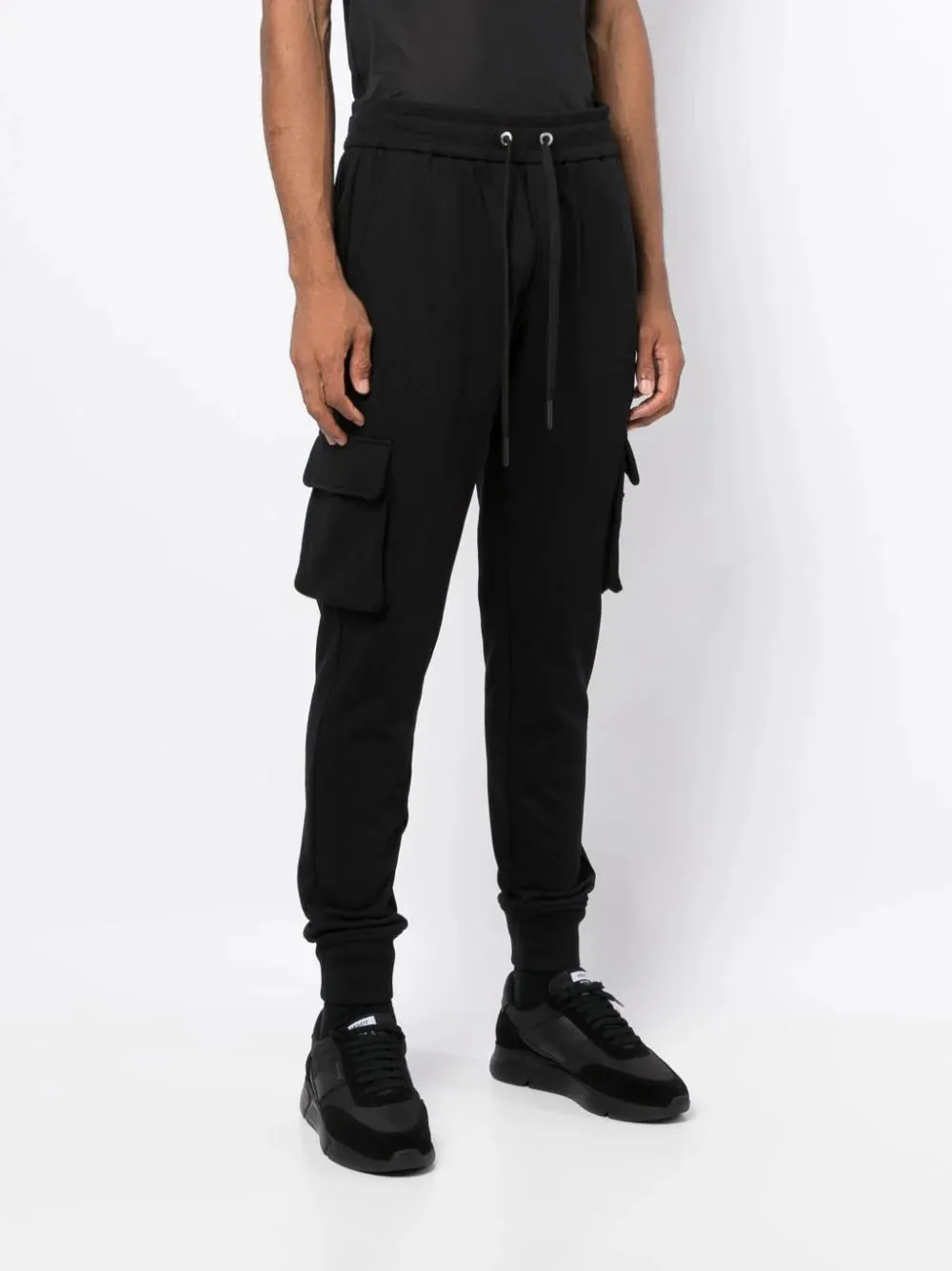 Cargo-Pockets Cotton Track Pants