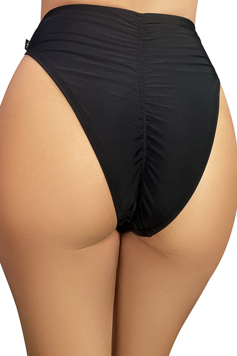 Cleo the Hurricane High Rider Hot Pants - Black