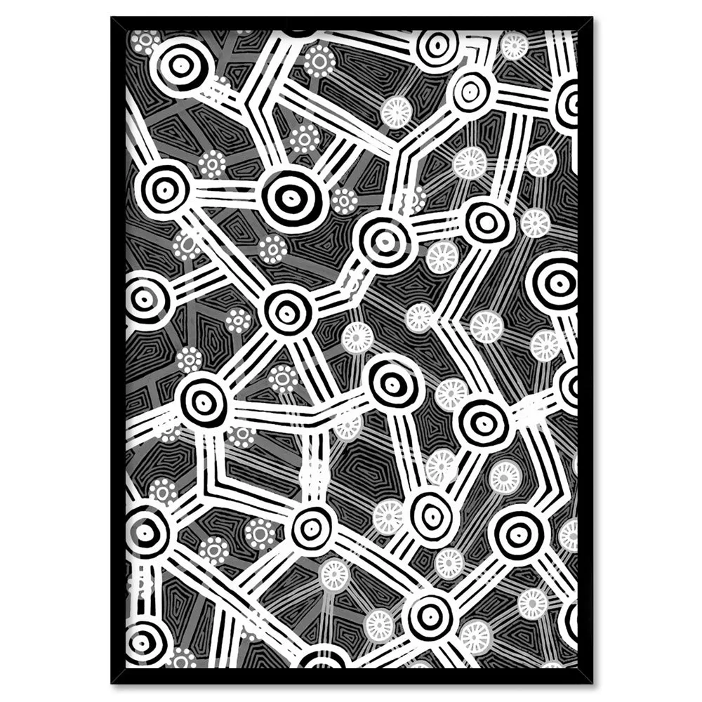 Connected Journey I B&W - Art Print by Leah Cummins