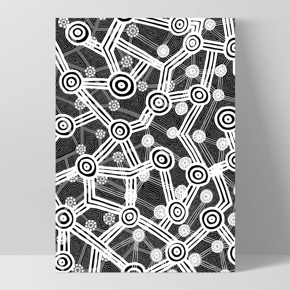 Connected Journey I B&W - Art Print by Leah Cummins