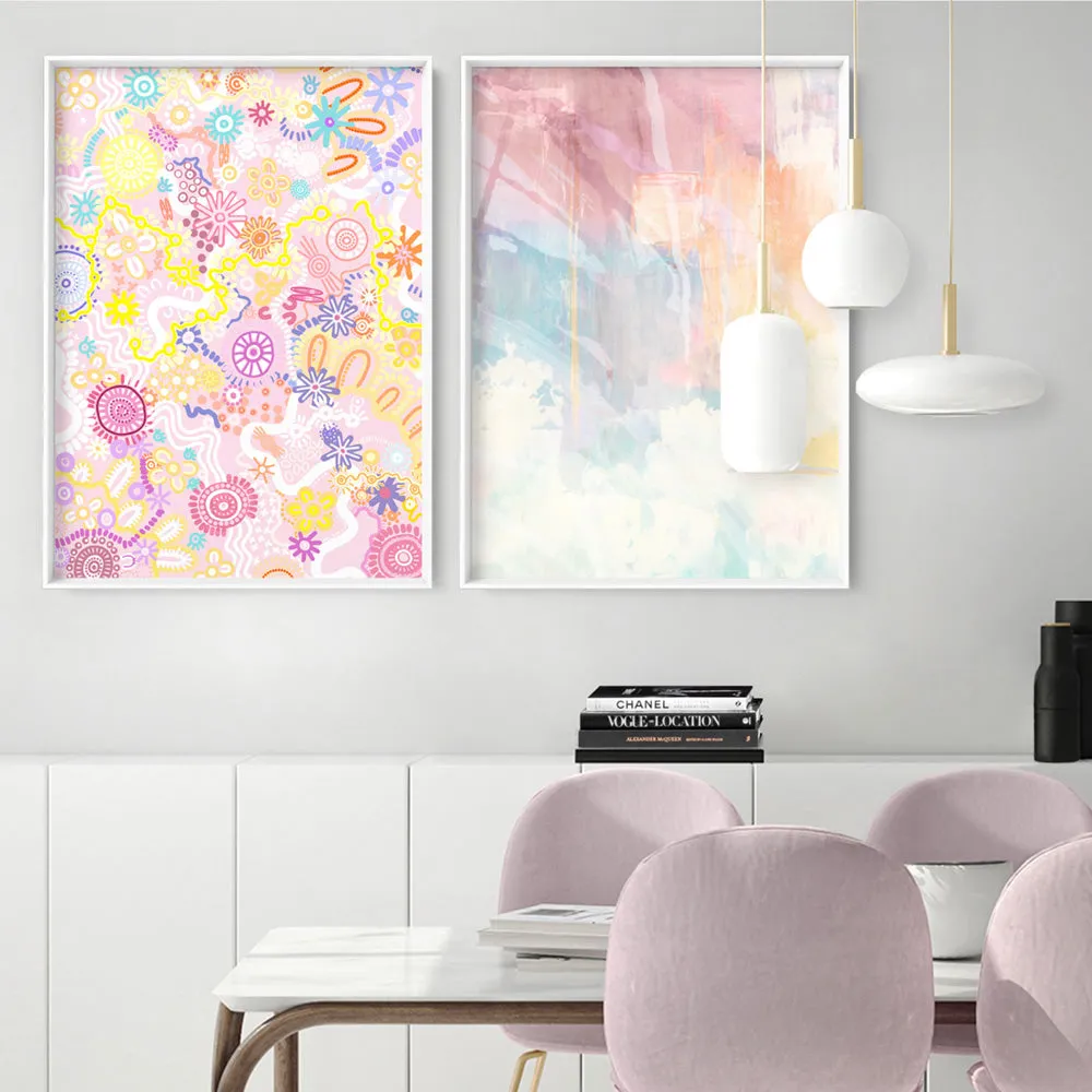 Country in Colour Pastel Brights - Art Print by Leah Cummins