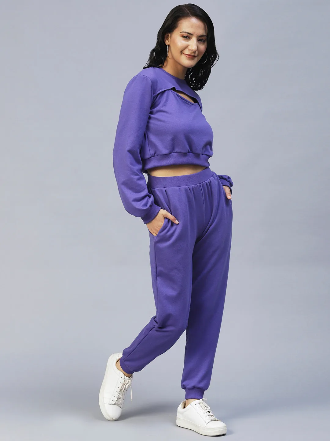 Cutout Neck Detail Tracksuit