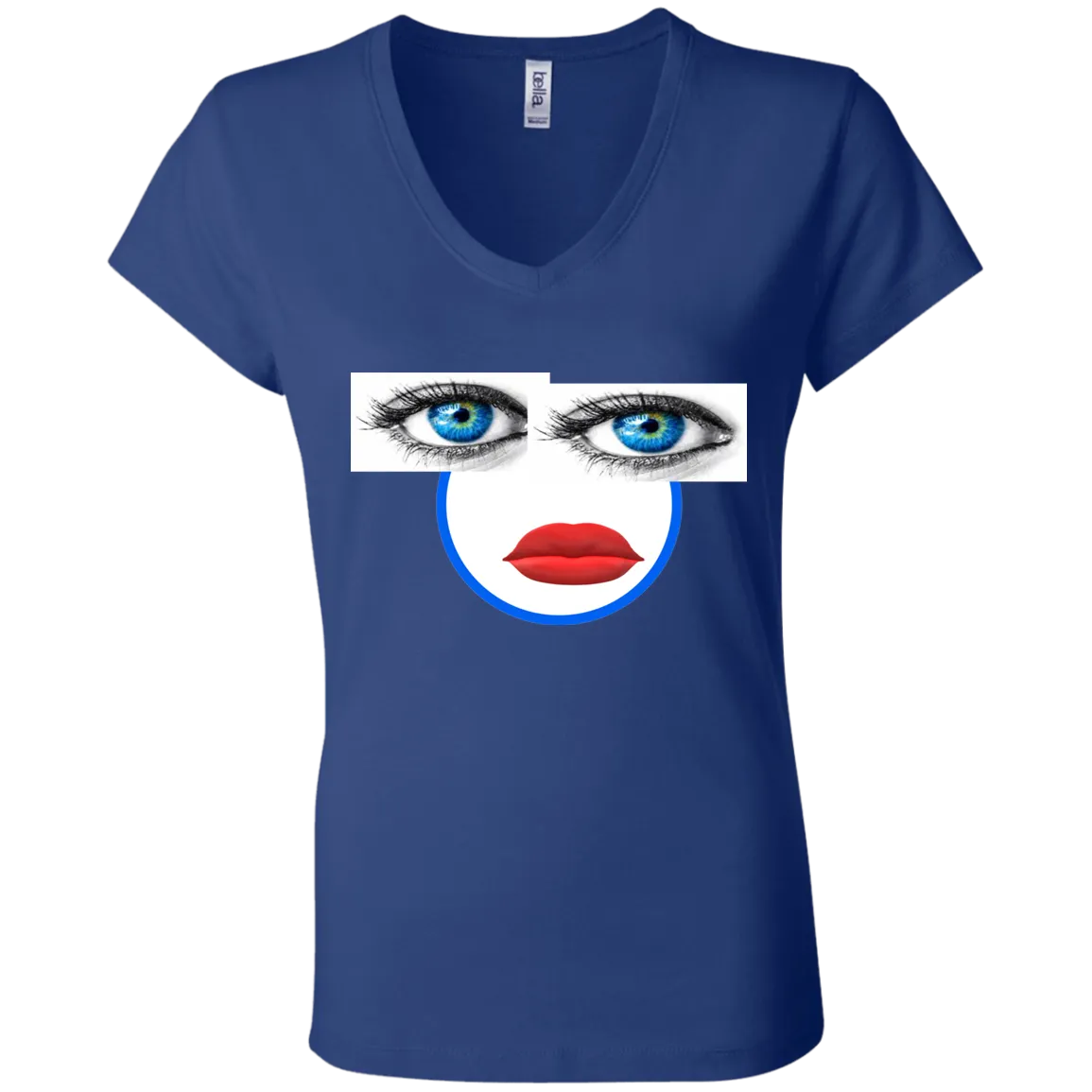 EYES LIPS B6005 Bella   Canvas Ladies' Jersey V-Neck T-Shirt