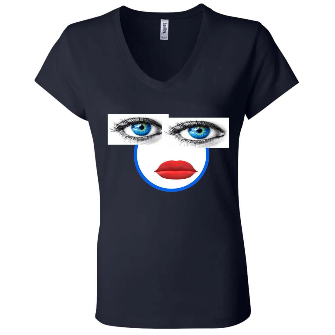 EYES LIPS B6005 Bella   Canvas Ladies' Jersey V-Neck T-Shirt