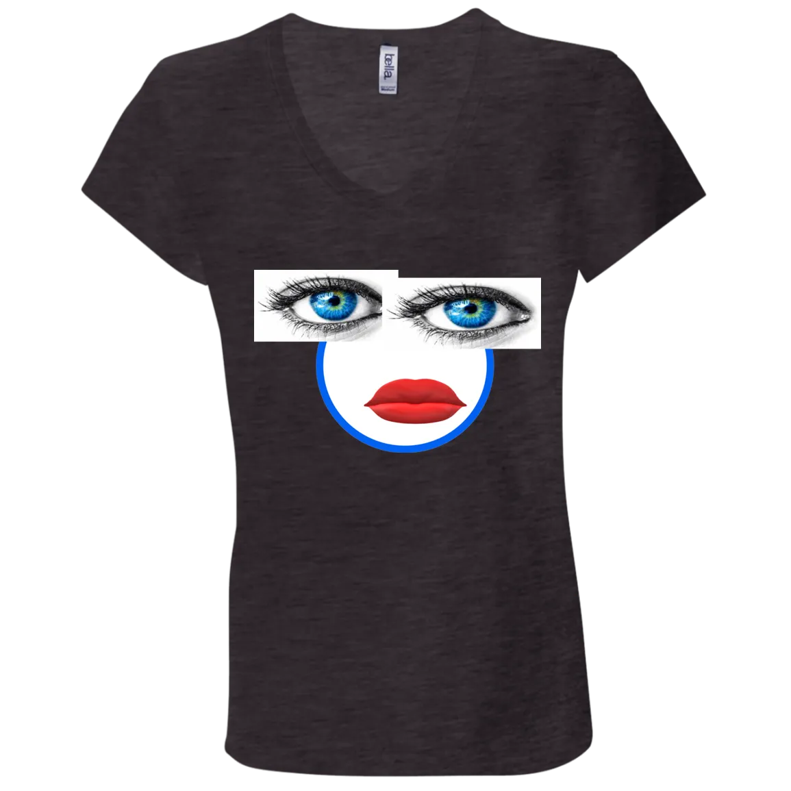 EYES LIPS B6005 Bella   Canvas Ladies' Jersey V-Neck T-Shirt