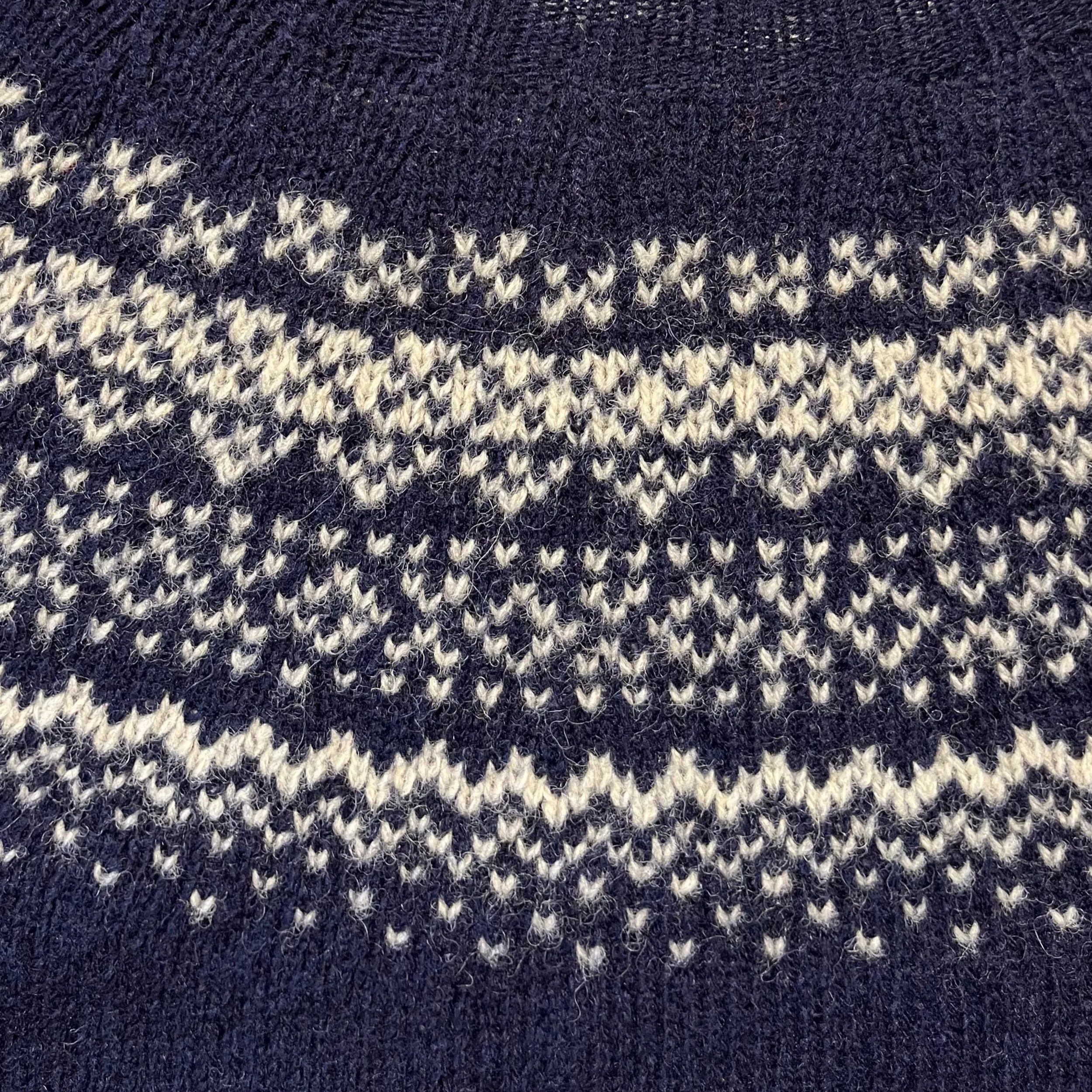 Fairisle Speckled Jumper - Cream and New Navy