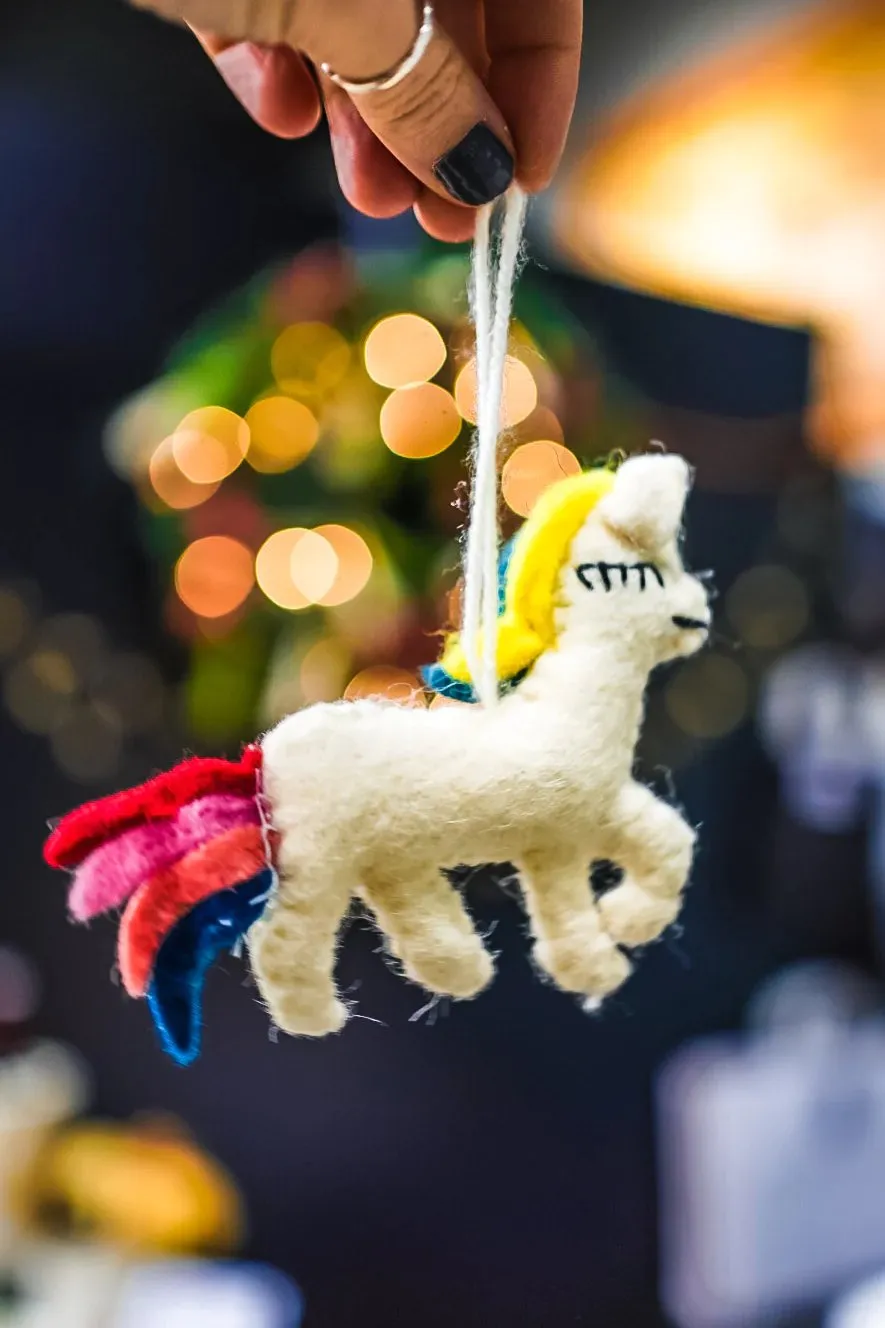 Felt Unicorn Ornament