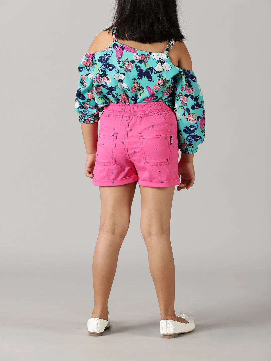 Girls Basic Roll up Hot Short