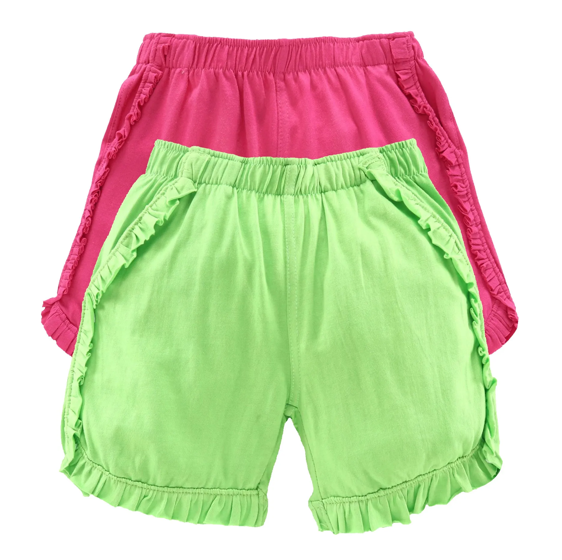 Girls Cotton Hot Shorts-Pack of 2