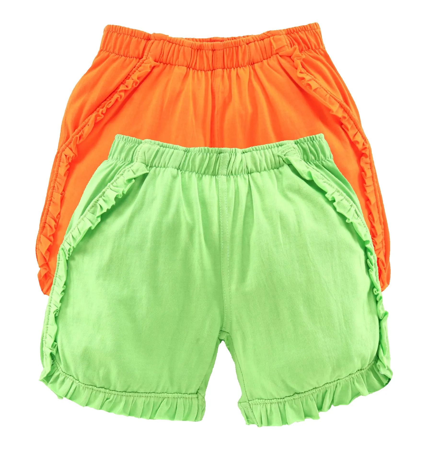 Girls Cotton Hot Shorts-Pack of 2