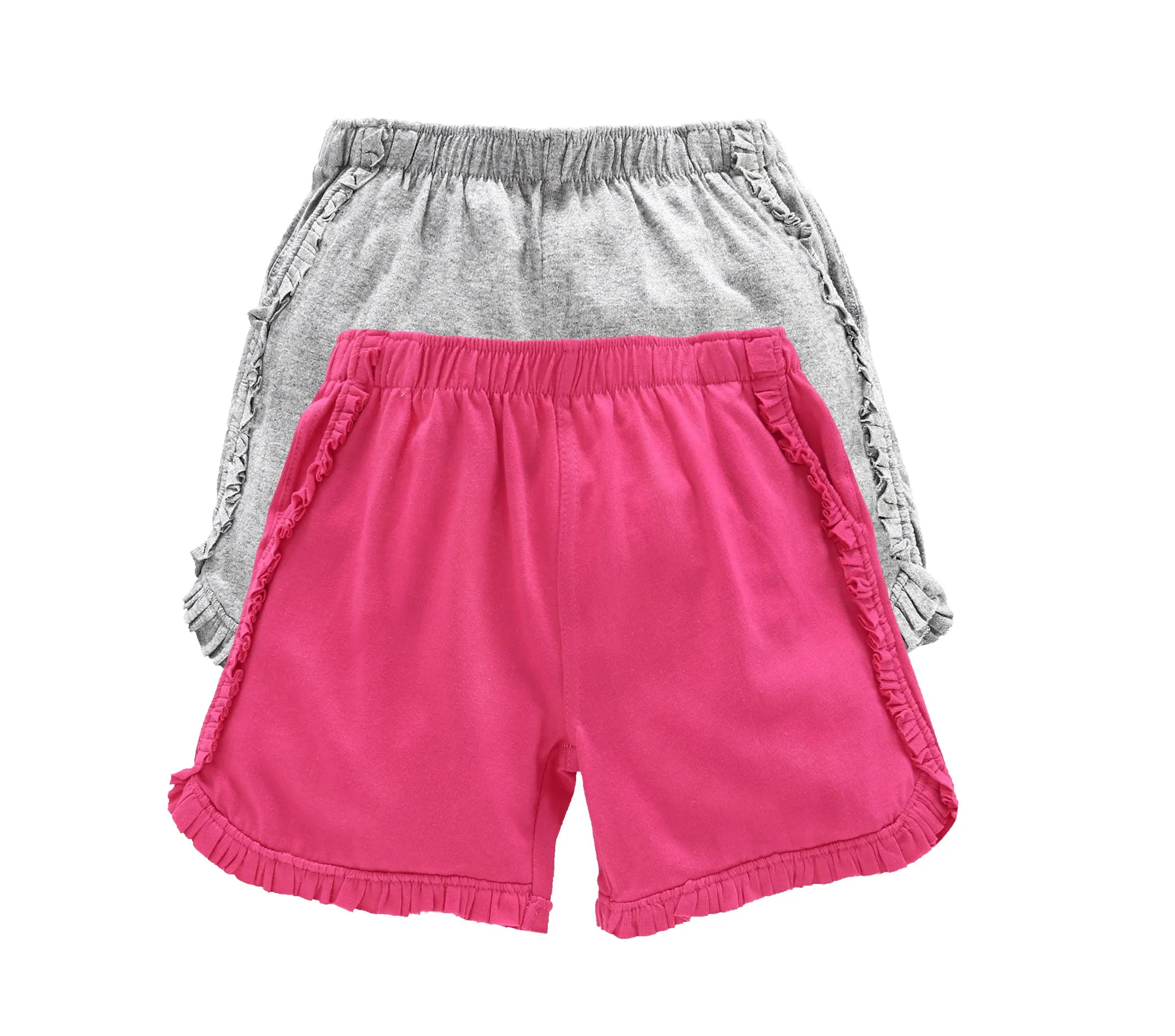 Girls Cotton Hot Shorts-Pack of 2