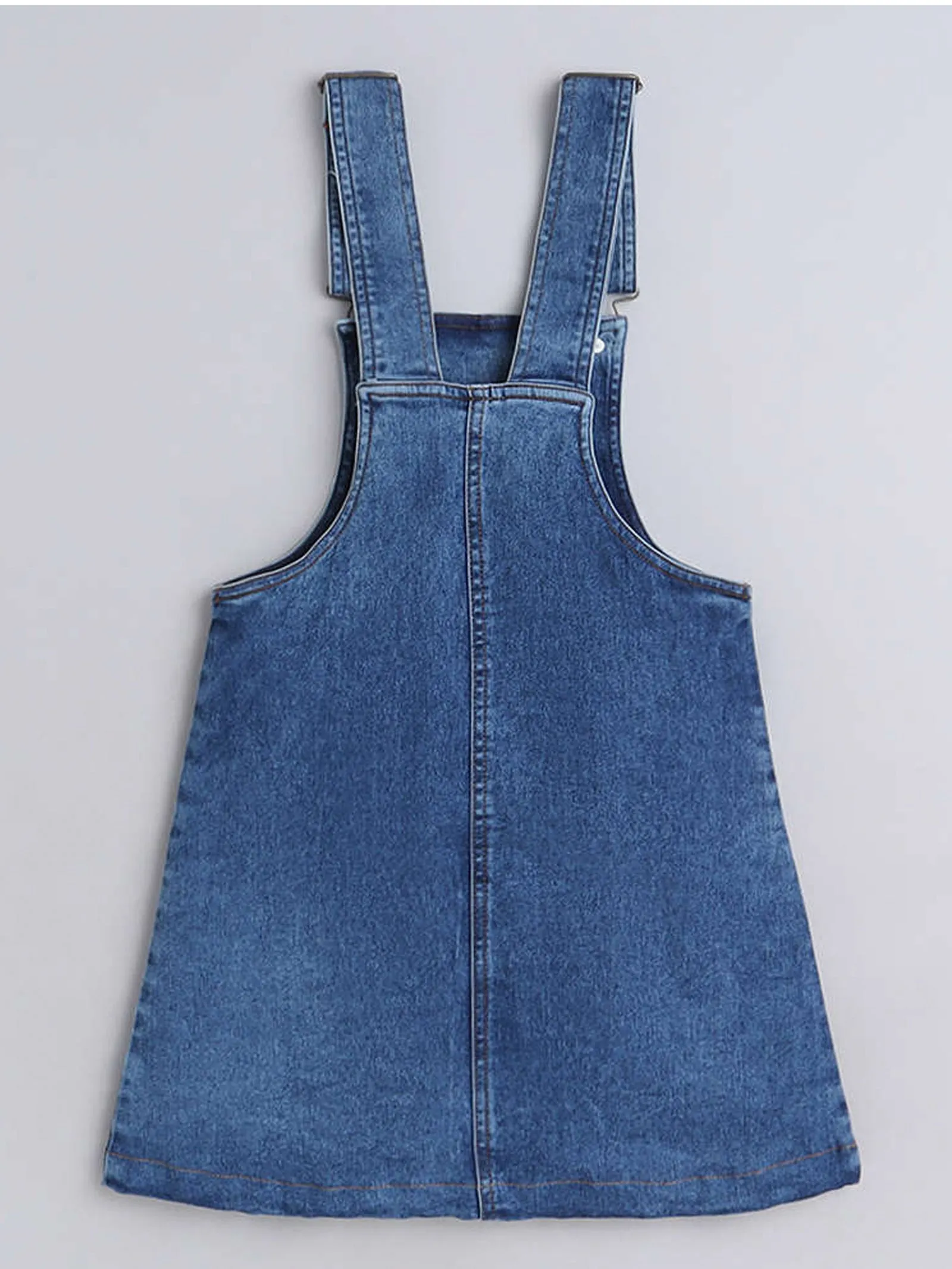 Girls Denim Dungaree Skirt