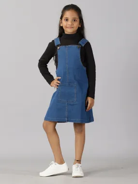 Girls Denim Dungaree Skirt