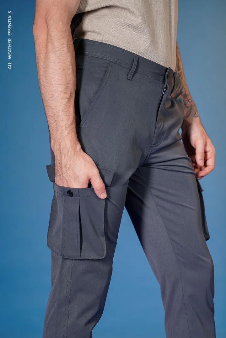 Grey All Weather Cargo Stretch Pants