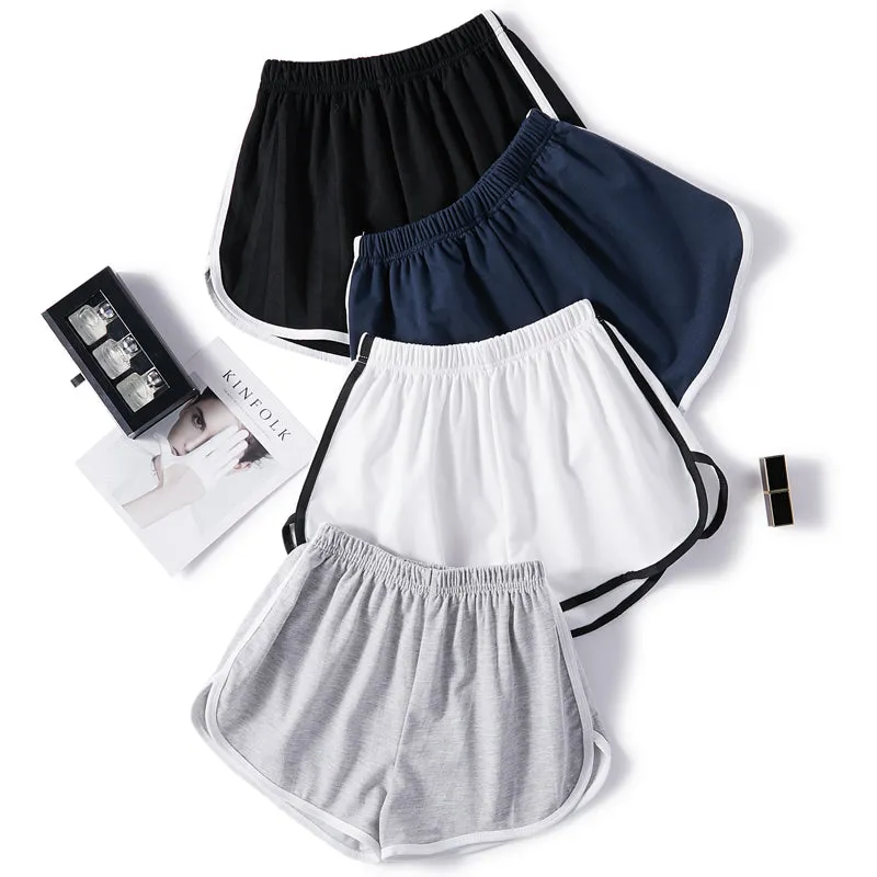 High waist three-quarter pants women's sports shorts