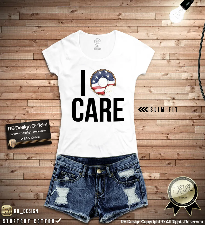 I Donut Care Women's T-shirt Funny Saying Tank Top WD317