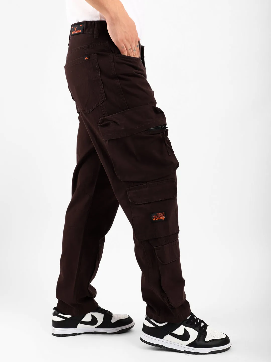 Kyubic Coffee Cargo Pants