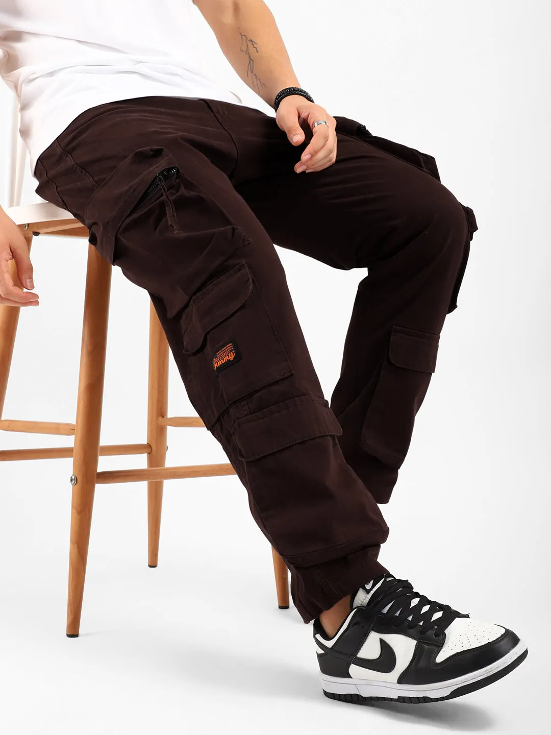 Kyubic Coffee Cargo Pants