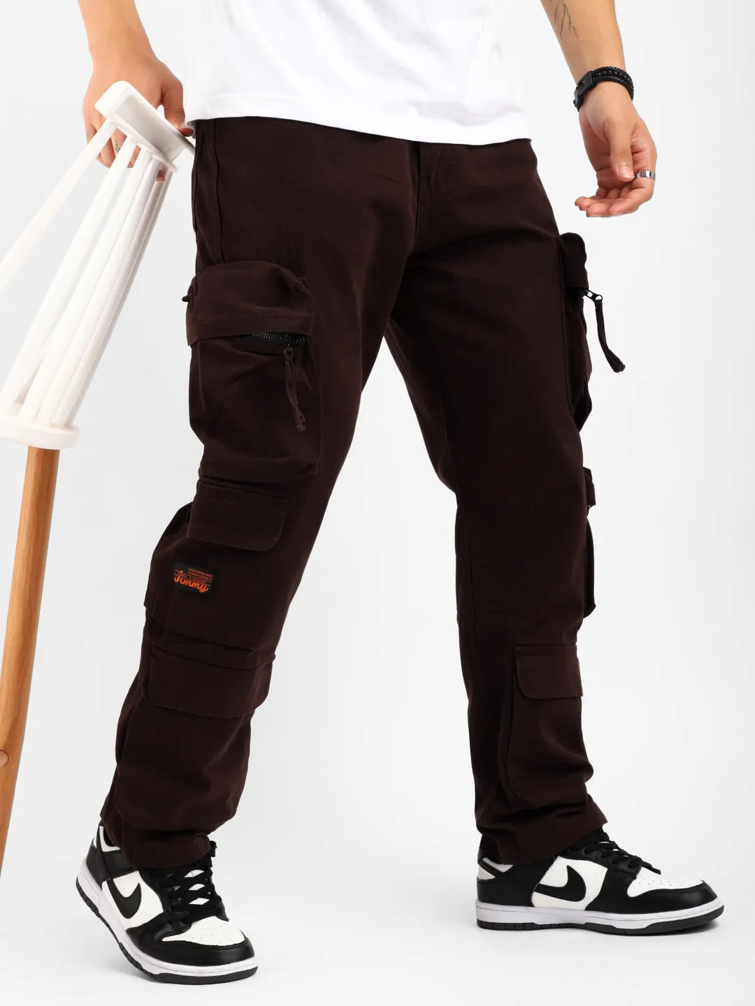 Kyubic Coffee Cargo Pants