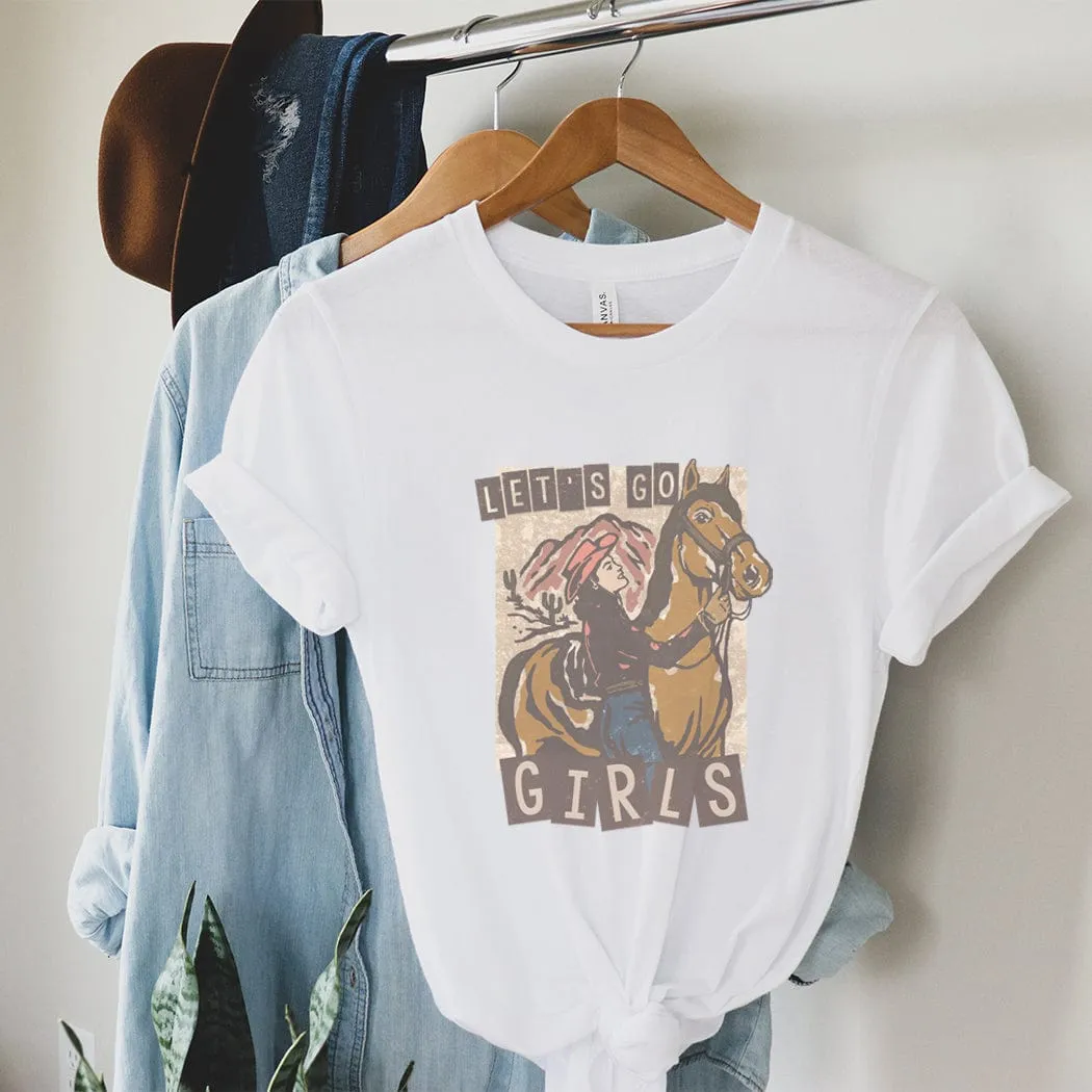 Let's Go Girls Western Graphic T-Shirt - WE205