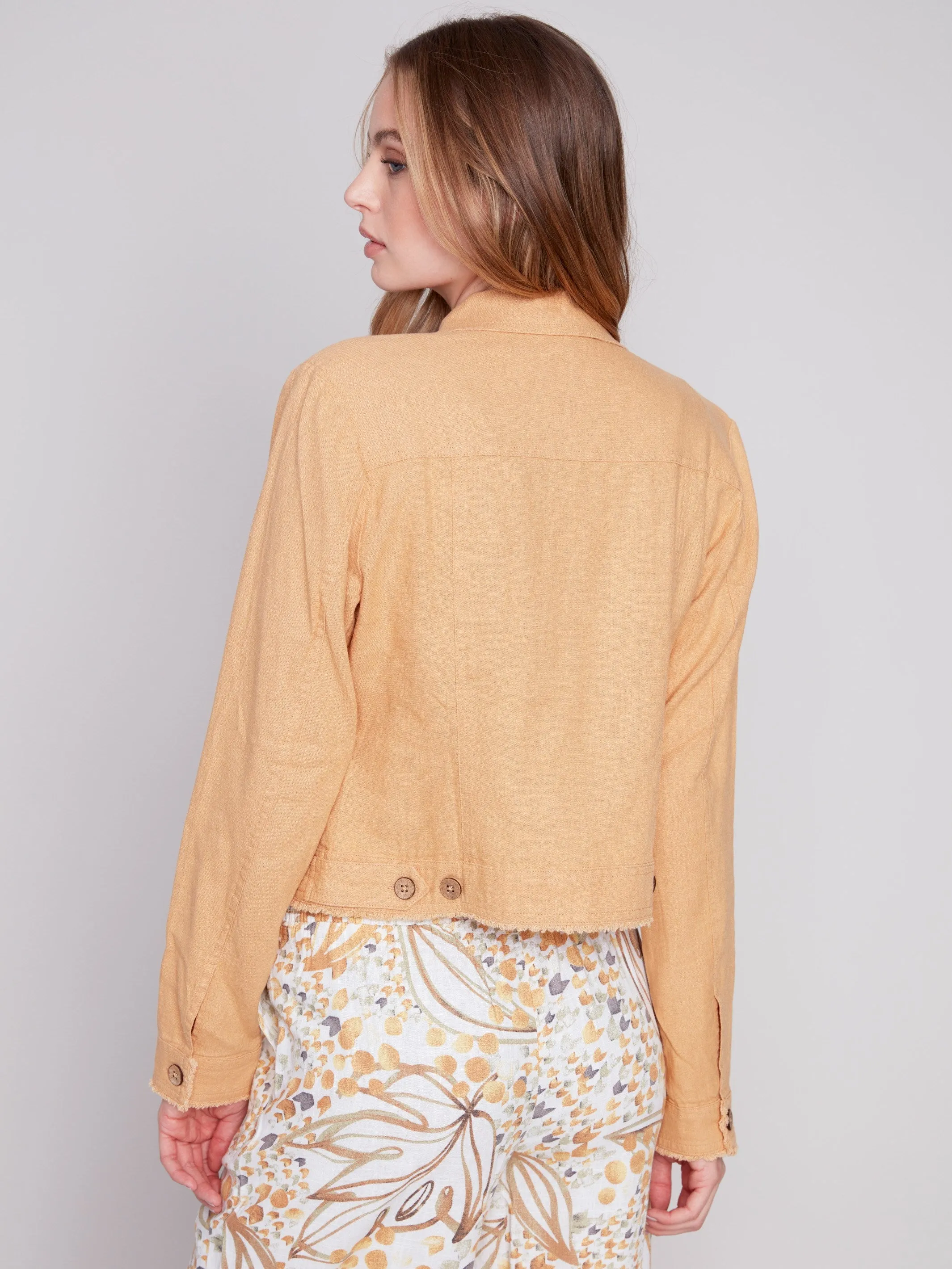 Linen Blend Jacket - Corn