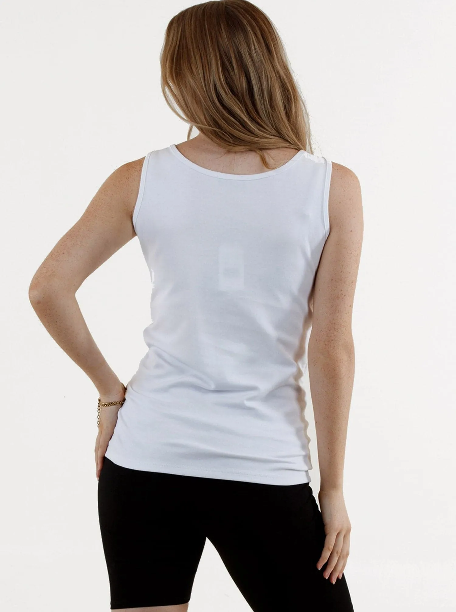 Maya Maternity & Nursing Cotton Tank - White