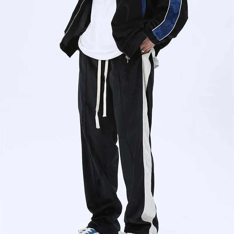 Mens Loose-fitting Casual Retro Clash Pants