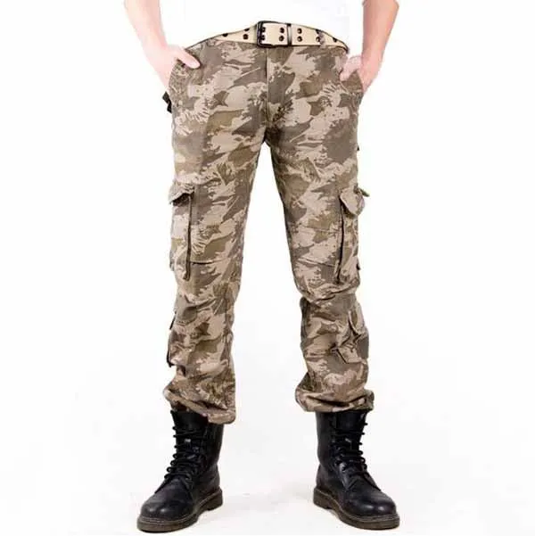 Military Camo High-grade Washed  Men's Pants