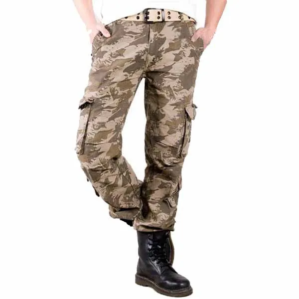 Military Camo High-grade Washed  Men's Pants