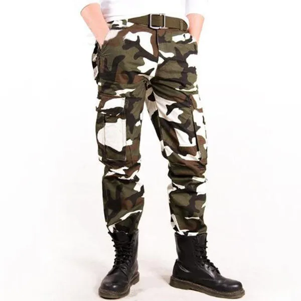 Military Camo Multi-pocket Plus Size Men's Pants