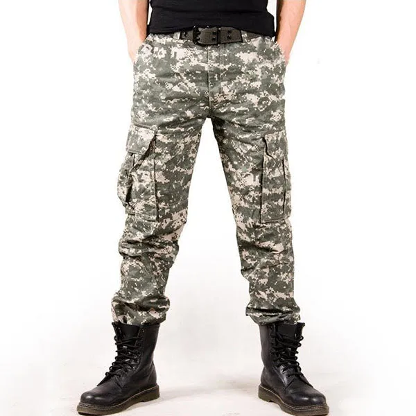 Military Camo Multi-pocket Plus Size Men's Pants