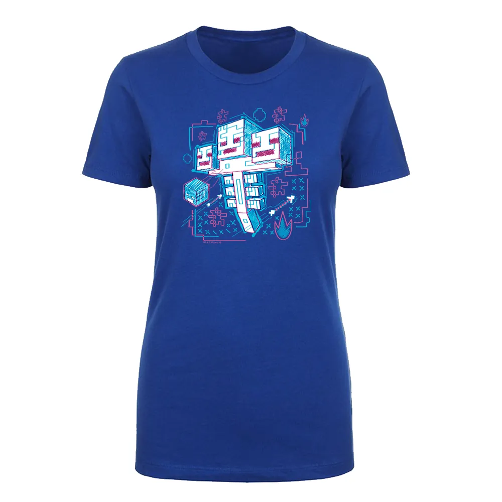 Minecraft Acid Sketch Wither Women's Short Sleeve T-Shirt