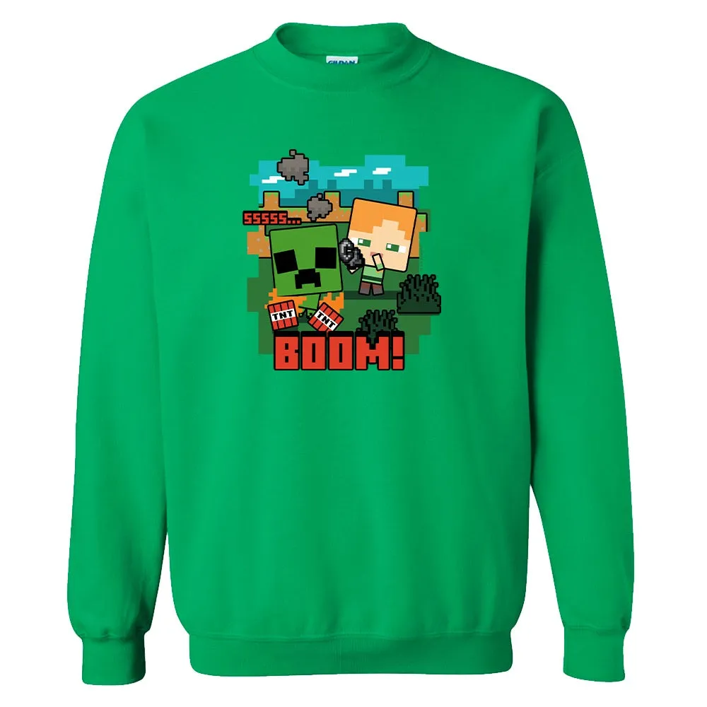 Minecraft BOOM Crewneck Sweatshirt