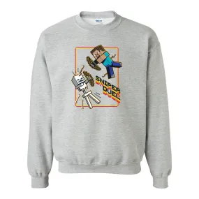 Minecraft Jolly Mobs Sniper Duel Fleece Crewneck Sweatshirt